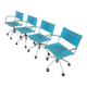 Chaises de salle à manger vintage italiennes par Tito Agnoli pour Pierantonio Bonacina, années 1990, ensemble de 4.
