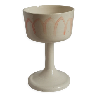 Decorated stemmed cup