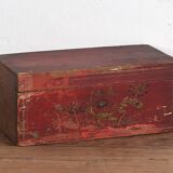 Ancient oriental chest in garnet red (circa 1900) #36
