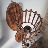 Rattan wall lamps