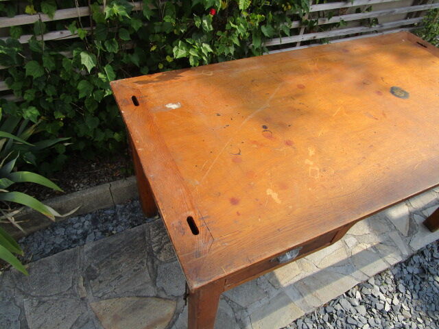 Oak workshop or work desk/table