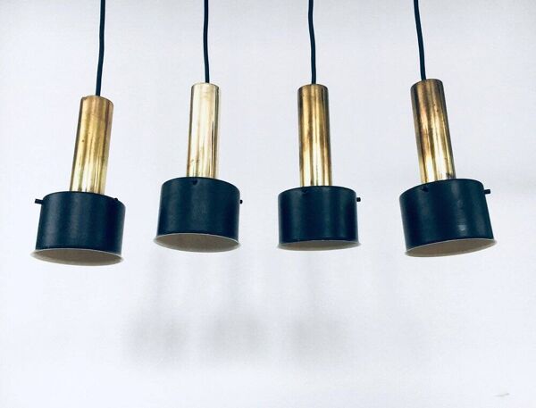 Italian Pendant Lamps, Italy, 1960s, Set of 4