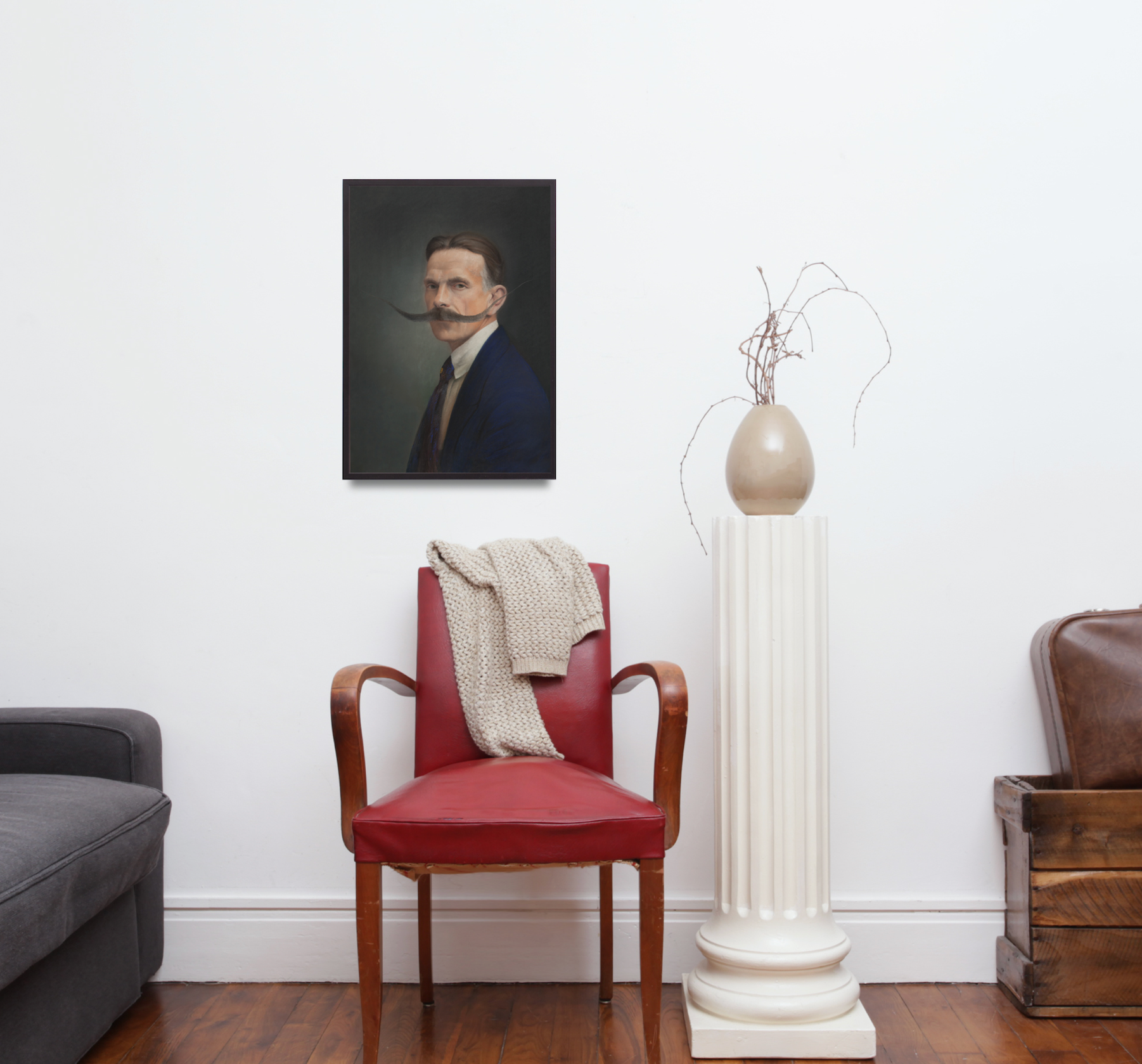 Old portrait - series "Les moustachus"