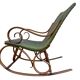Set de 2 rocking-chairs style thonet en skaï vert