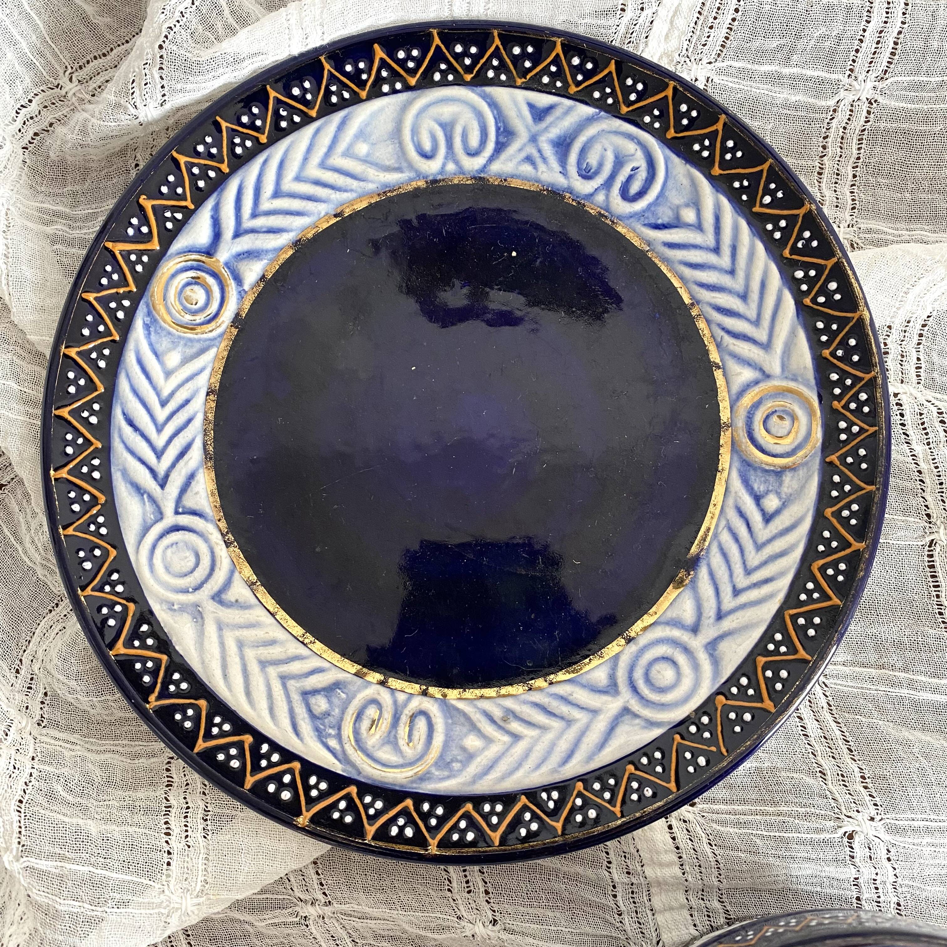 Large HB Quimper cup with saucer