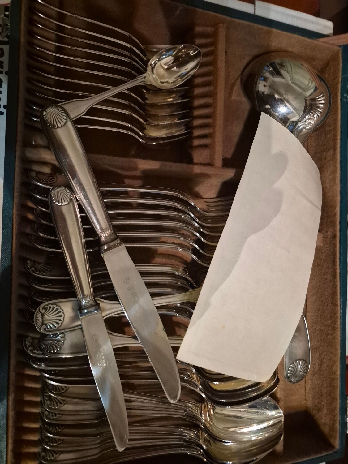 Christofle silver-plated cutlery set Vendôme 61 pieces