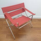 Pair of D4 folding armchairs by Marcel Breuer,  Tecta edition