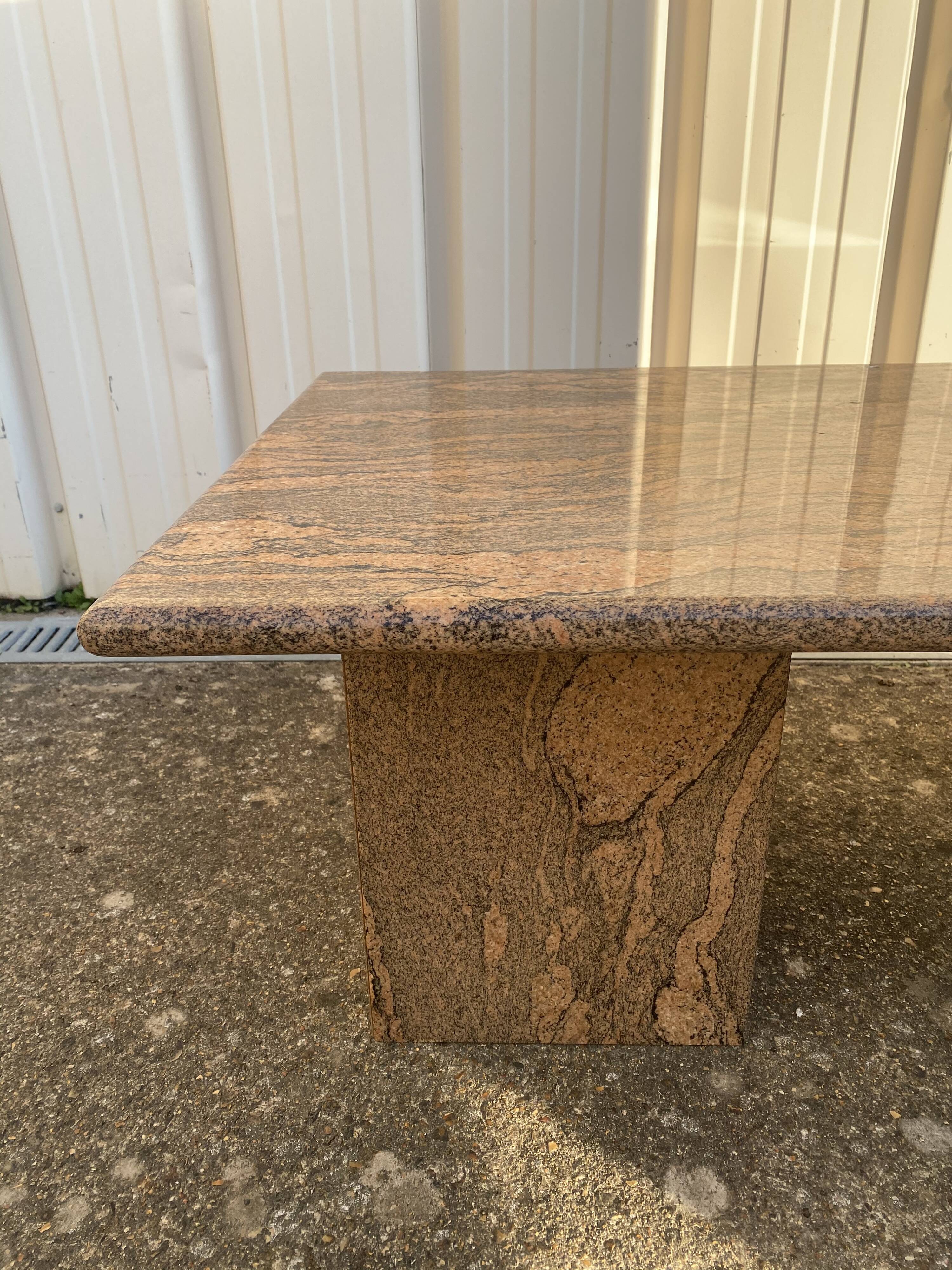 Travertine pink coffee table
