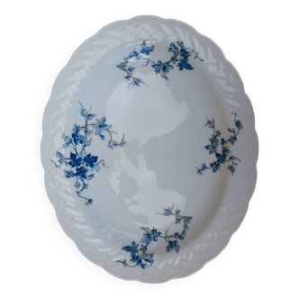 Plat de service ovale porcelaine Bernardaud - modèle Saint Saens- Années 70