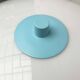 Lampe sur pied et lampe de table postmoderne allemande avec motif tourbillon bleu clair et blanc, années 1980, lot de 2