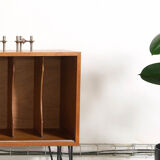 Vintage sideboard, metal feet, 121cm