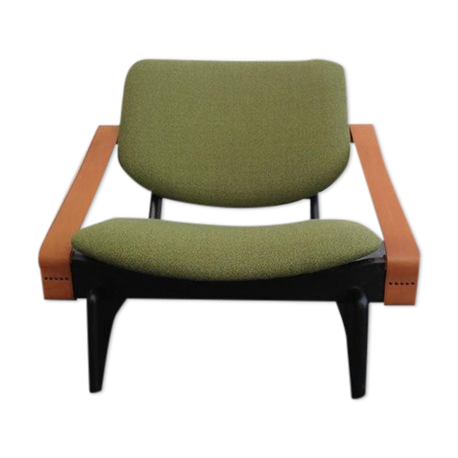 Low chair Jumbo 174 green by Olof Ottelin, 1950s