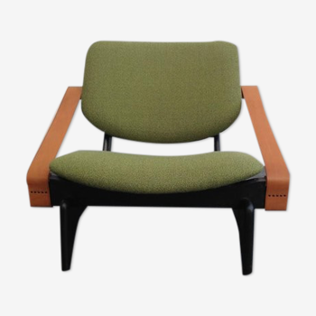 Low chair Jumbo 174 green by Olof Ottelin, 1950s