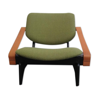 Low chair Jumbo 174 green by Olof Ottelin, 1950s