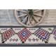 1970s Natural White Geometric Turkish Hand-Knotted Runner 80x365