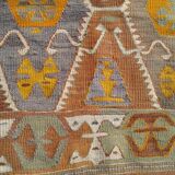 Rare 5x8 handmade vintage bedroom kilim rug - rug for living room