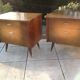Pair of bedside tables with compass legs / vintage 50s-60s