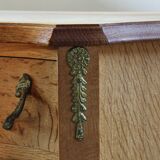 Vintage 1960s Danish Modern Oak Nightstands, Henning Kjærnulf Baroque style