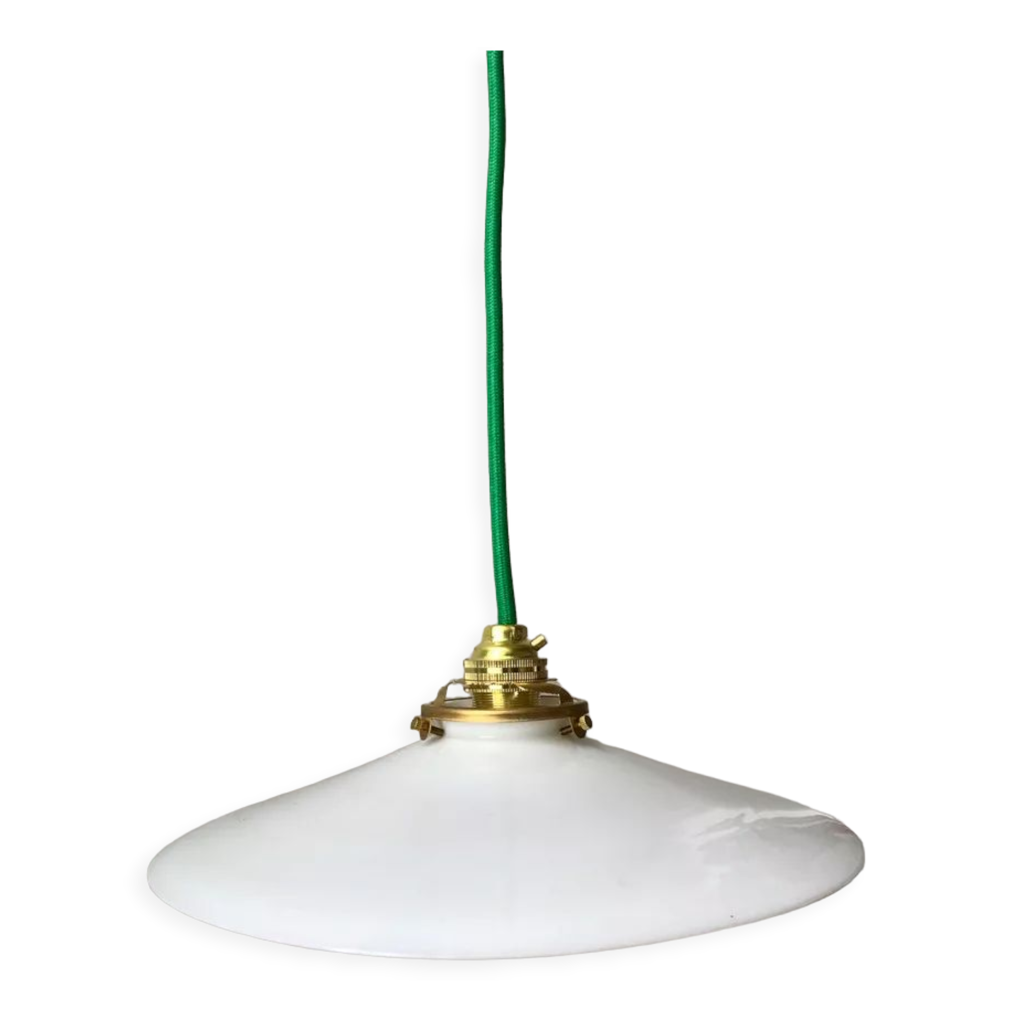 Suspension in smooth opaline green thread early twentieth century