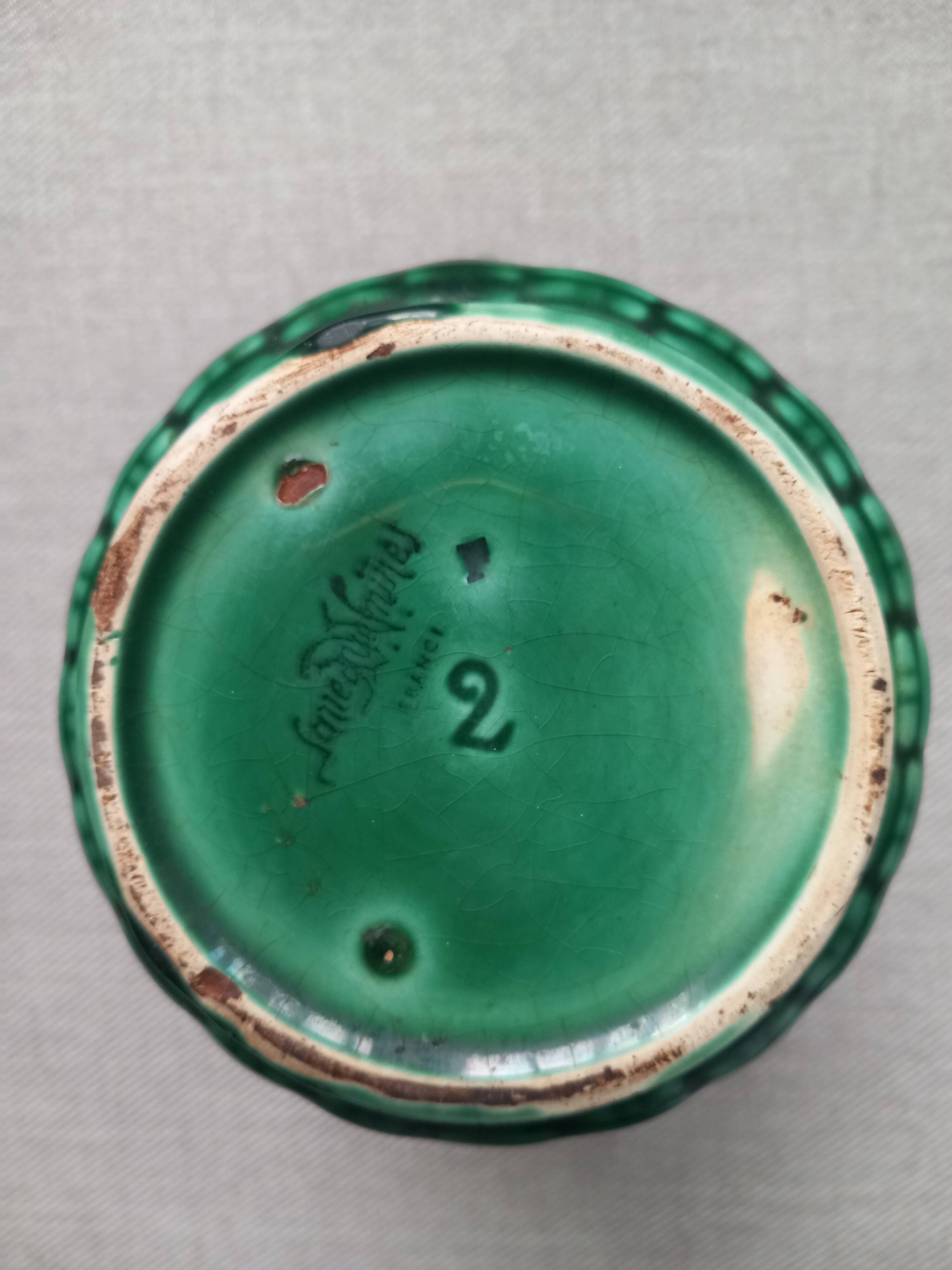 Barbotine jug from SARREGUEMINES