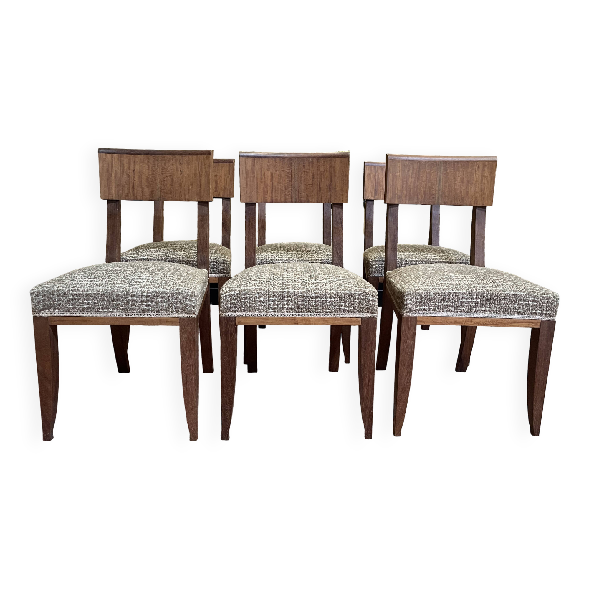 Set of 6 Art Deco chairs - 1950 in mahogany