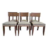 Set of 6 Art Deco chairs - 1950 in mahogany