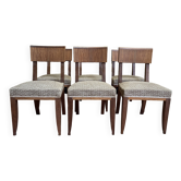 Set of 6 Art Deco chairs - 1950 in mahogany