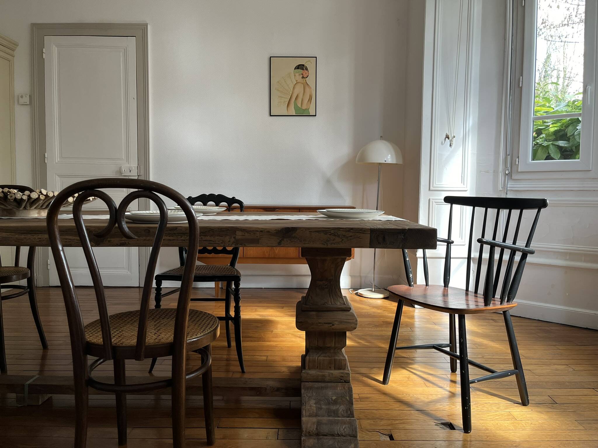 Monastery table Spirito in solid oak - length 280 cm