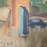 Swedish Modernism oil  landscape by I. Broberg