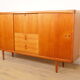 Vintage cabinet | Danish highboard | sliding doors | Bramin | 225 cm
