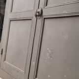 Double cupboard door front in old painted fir