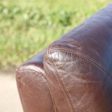 Modular sofa made up of 3 leather armchairs. Circa 1970