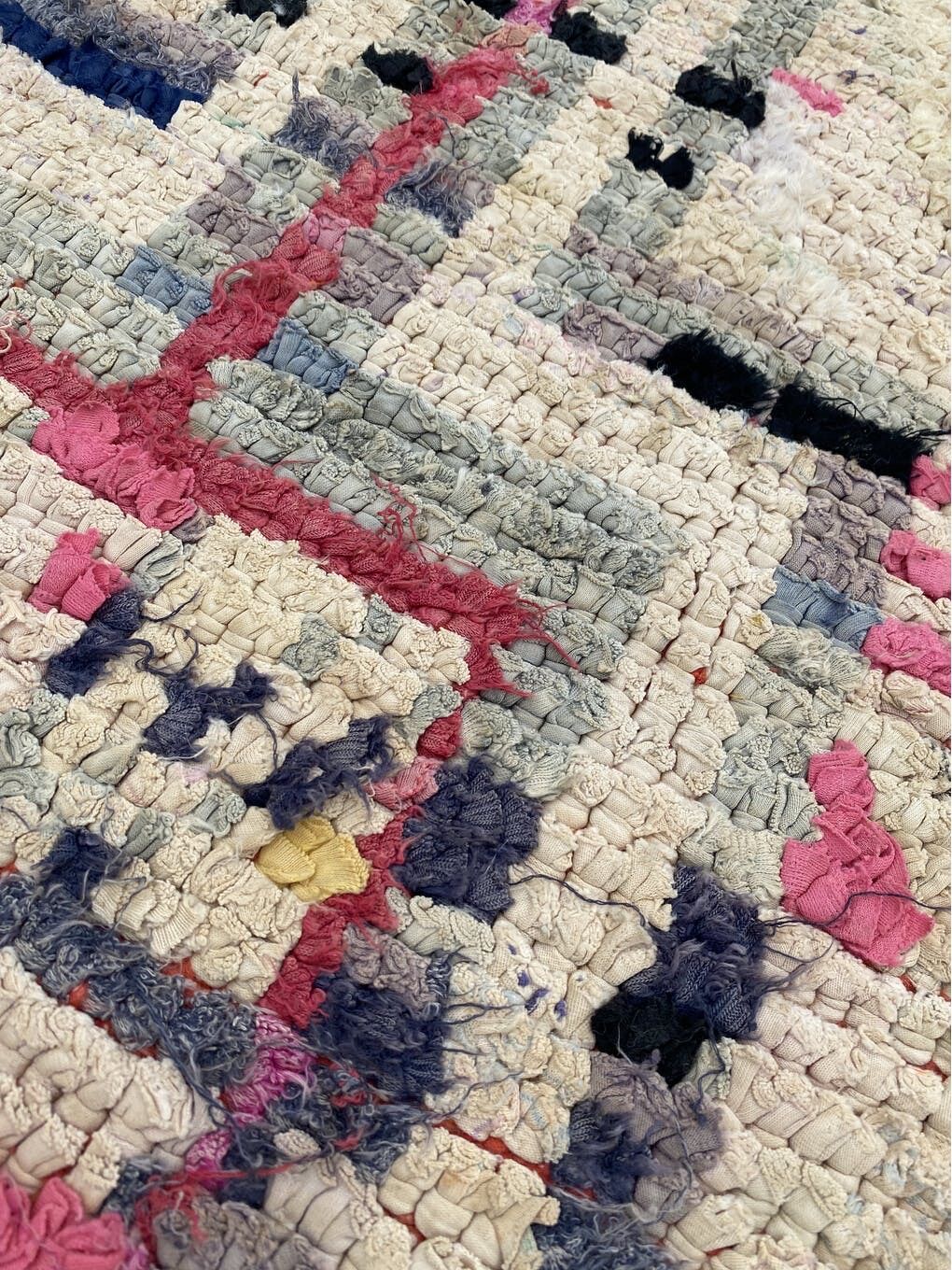 Carpet berbere boucherouite vintage 90×160 cm