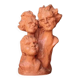 Sculpture signed Doloire, terracotta sculpture with 3 faces, candlestick sculpture, collection, interior decoration.