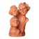 Sculpture signed Doloire, terracotta sculpture with 3 faces, candlestick sculpture, collection, interior decoration.