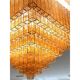 Majestic Luxury Venetian Amber-Rosè Murano Glass “Squared” Elements.