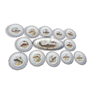 Service à poisson porcelaine - plat