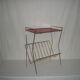Side table with magazine holder from the 50s