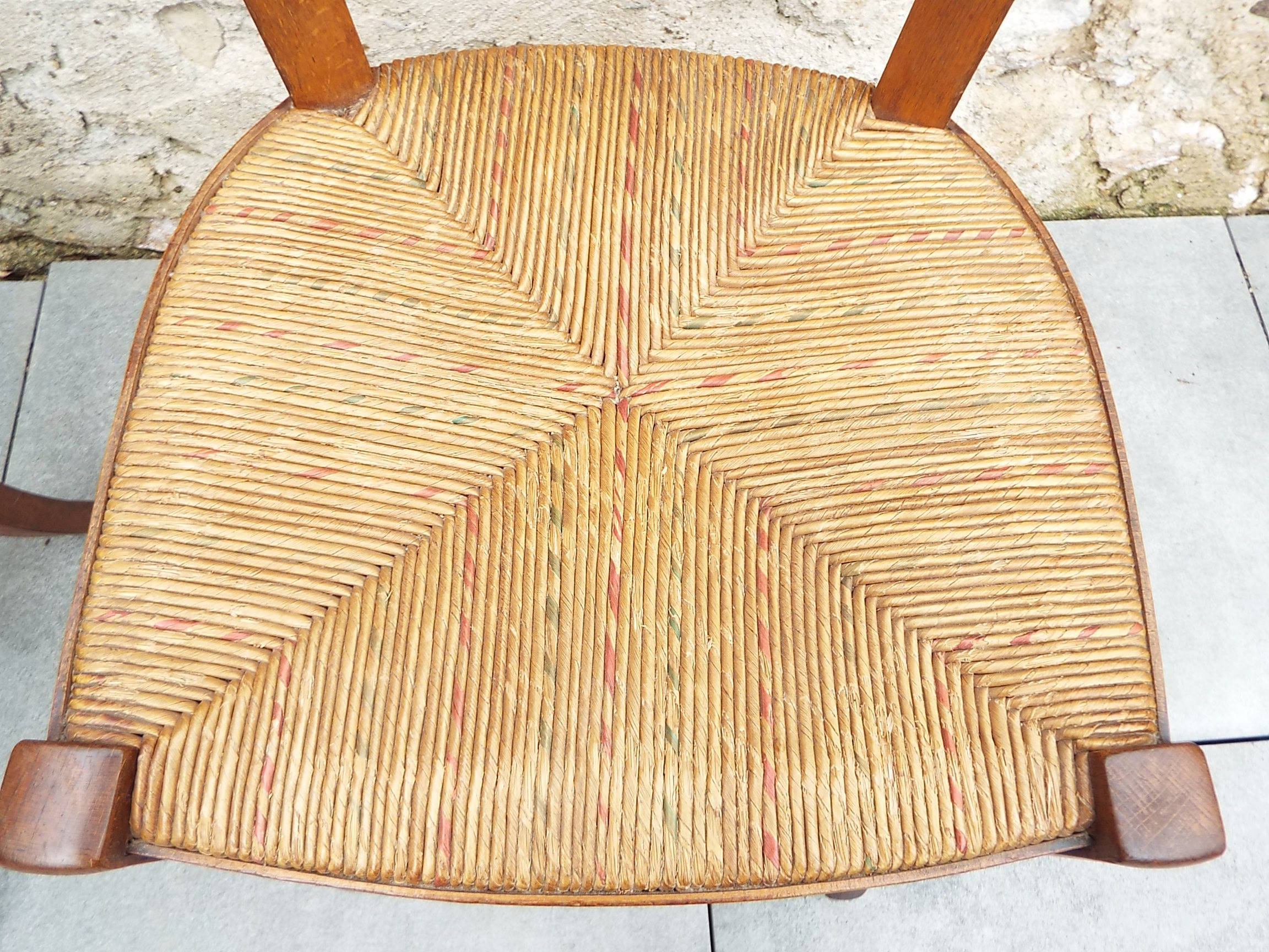 Set of 2 straw chairs