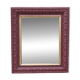 Vintage wall mirror in carved wood, burgundy and gold – Art Deco style – H4
