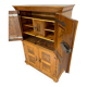 Antique 19th century Biedermeier art deco chest of drawers in walnut with wrought iron locks