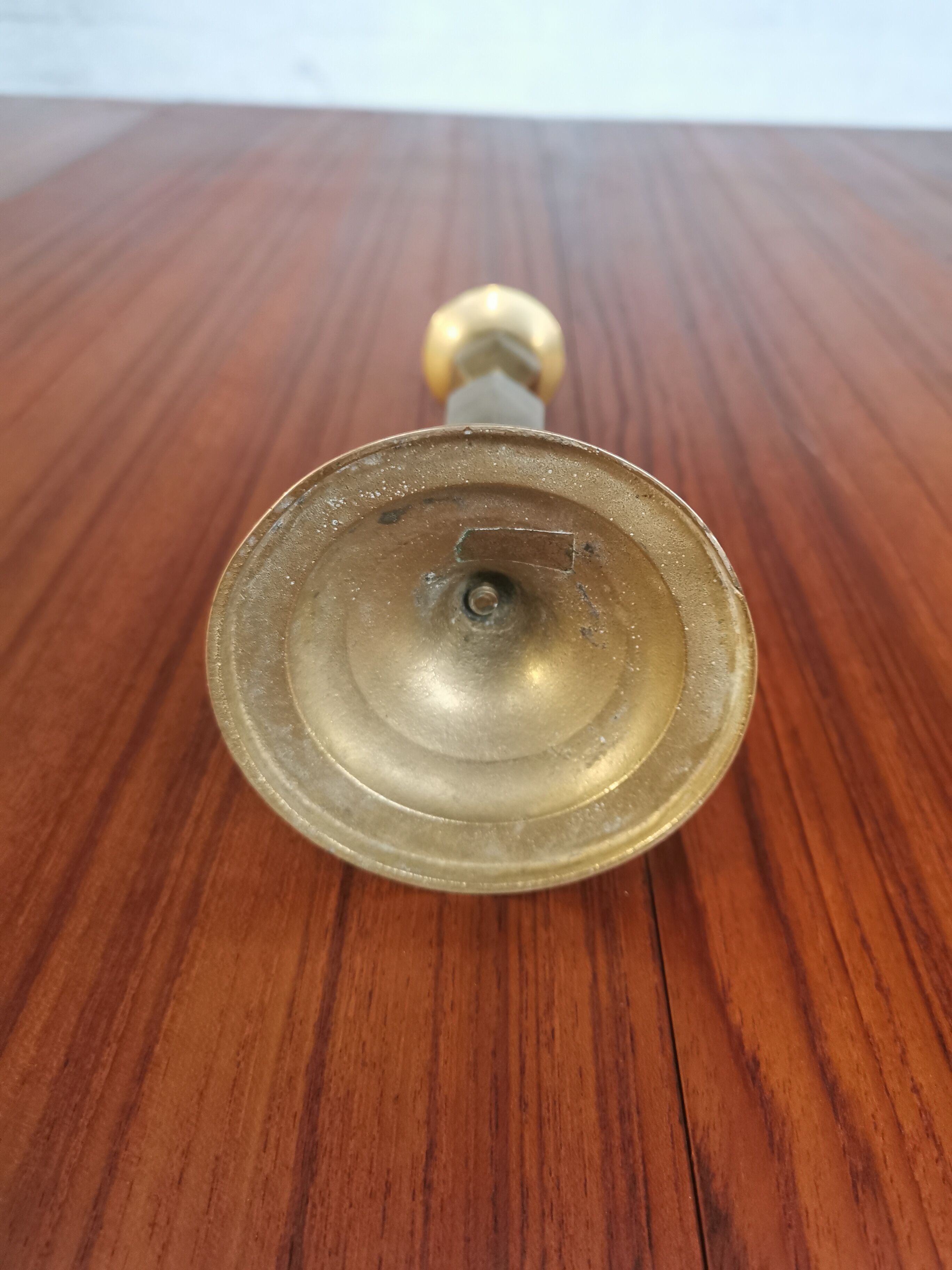 Antique brass candle holder