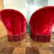 Pair of toad armchairs