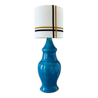 "Pear" lamp in bright blue ceramic - 1970.