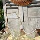 Vintage glass ice buckets or ice cubes made of thick glass