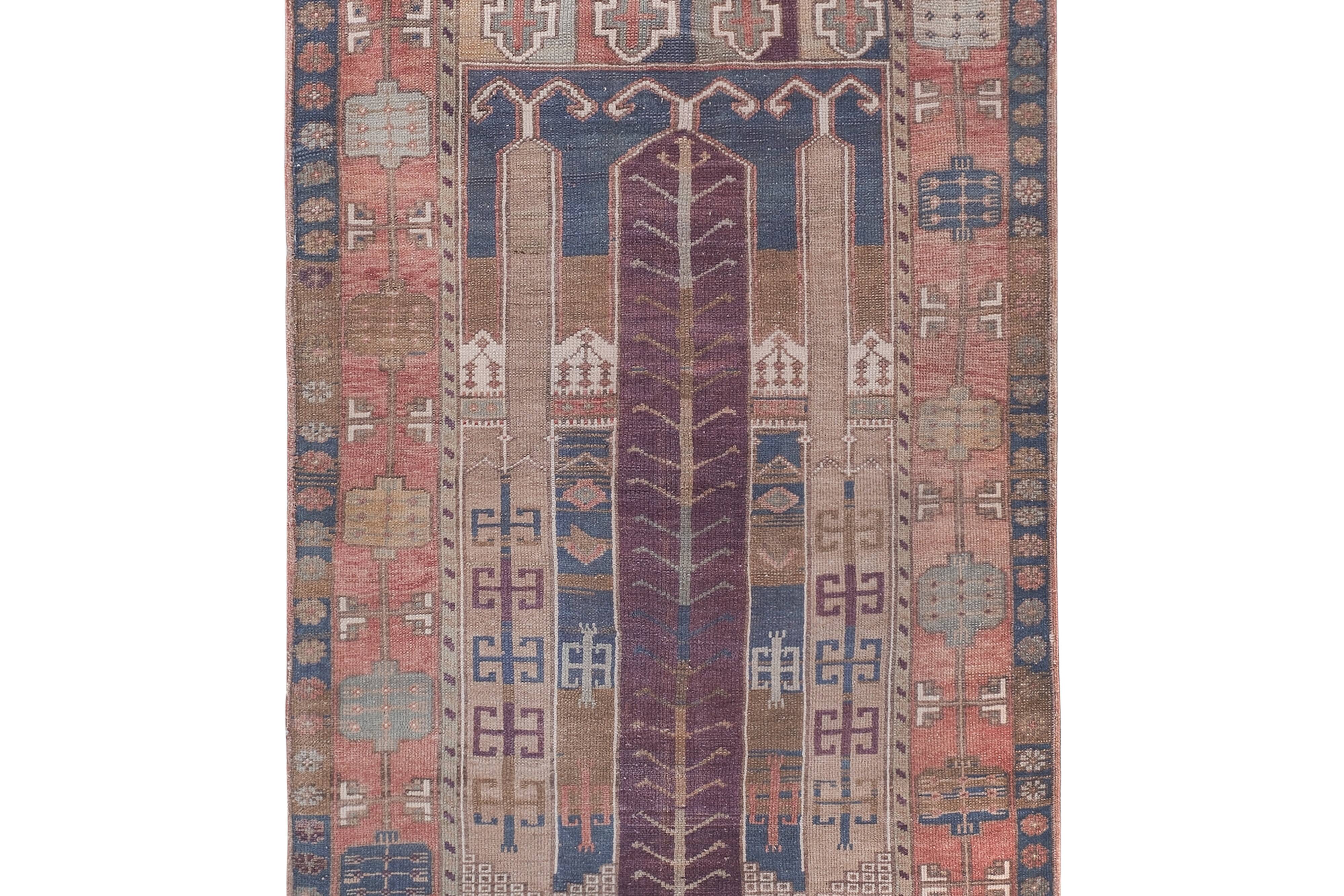 Vintage Turkish Oushak Rug Handwoven 125x198 cm