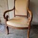 Fauteuil en acajou et placage d'acajou d'époque Restauration, vers 1820