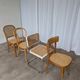 Set of 4 Mix & Match Dining Chairs with Cane Seat / Mid-Century Dining Furn