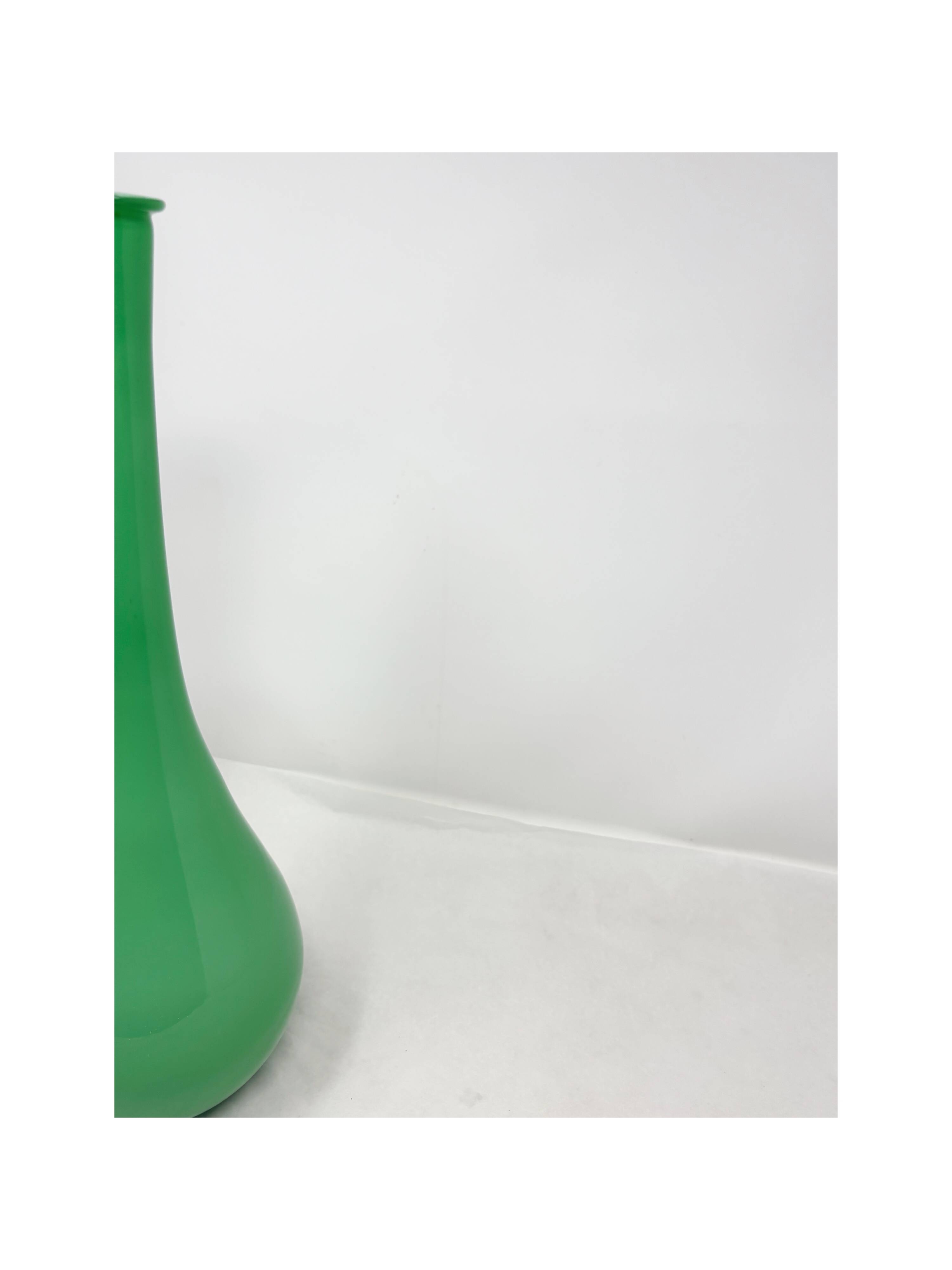 Empoli opaline vase in water green