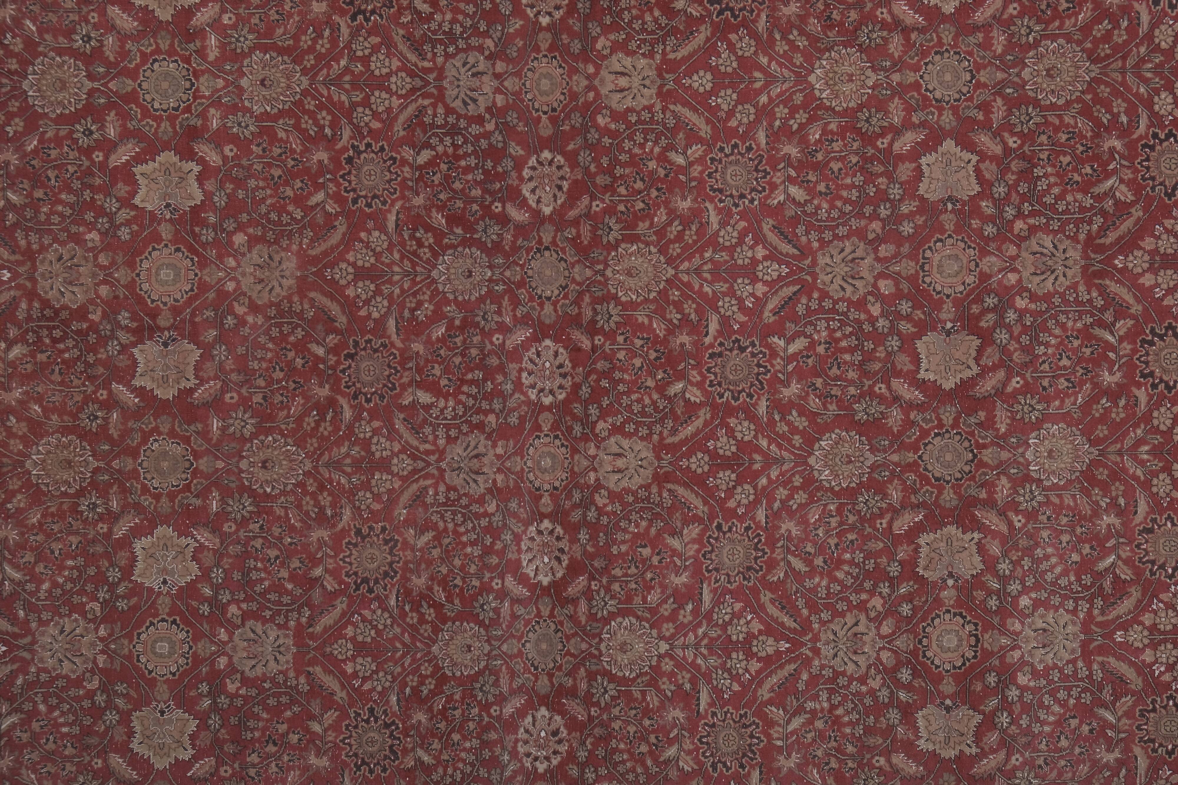 Hand Knotted Contemporary Large Turkish Oushak Rug with Mid-Century Design